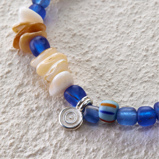 EnSage Loulan Ancient Bead Shell Bracelet