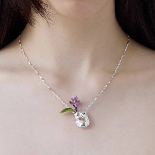 EnSage Sterling Silver Pouch Necklace