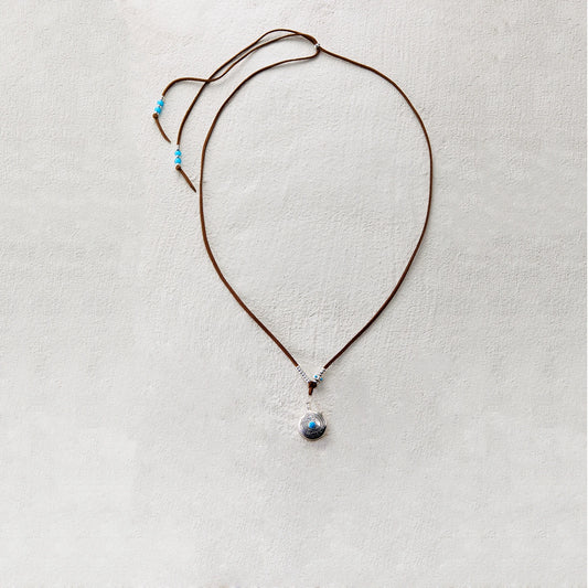 EnSage Turquoise Totem Silver Bottle Necklace