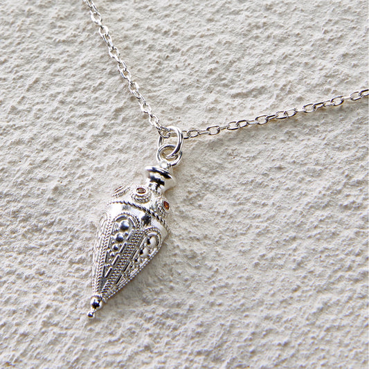 EnSage Sterling Silver Cone Necklace
