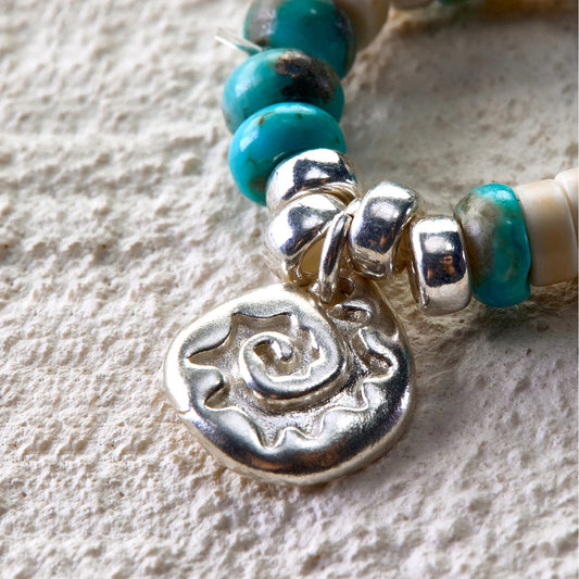 EnSage Turquoise & Howlite Beaded Ring