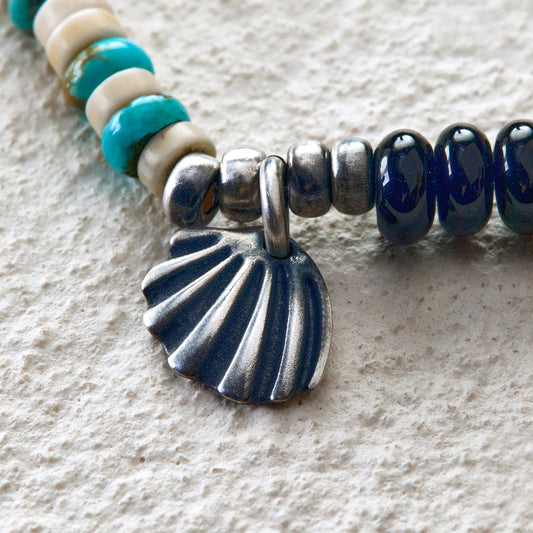 EnSage Natural Turquoise & Black Agate Bracelet