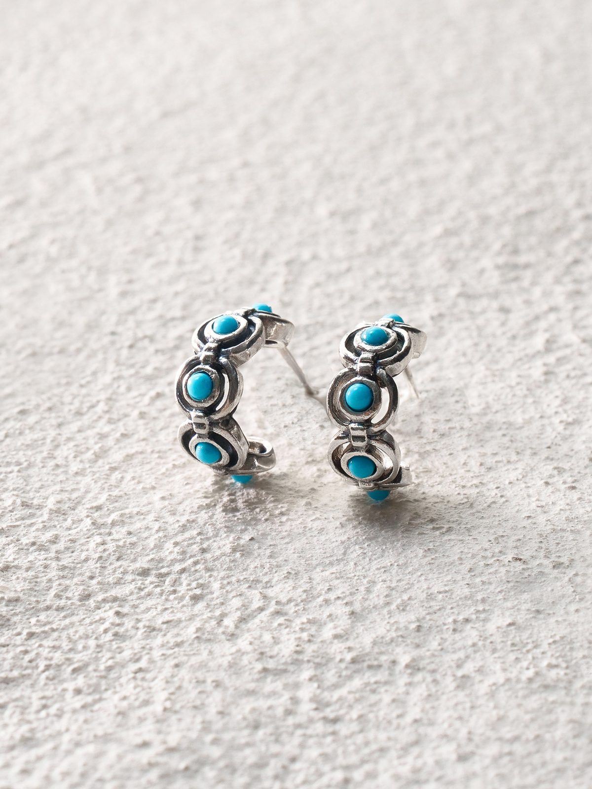 Small Round Stud Earrings Large