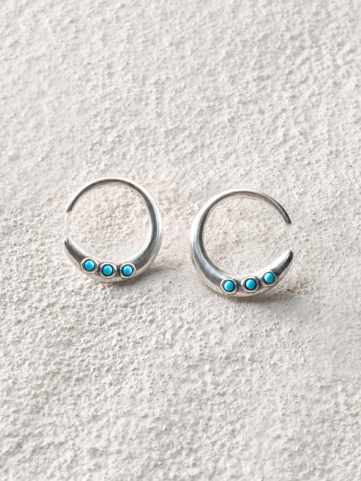 Crescent Moon Stud Earrings