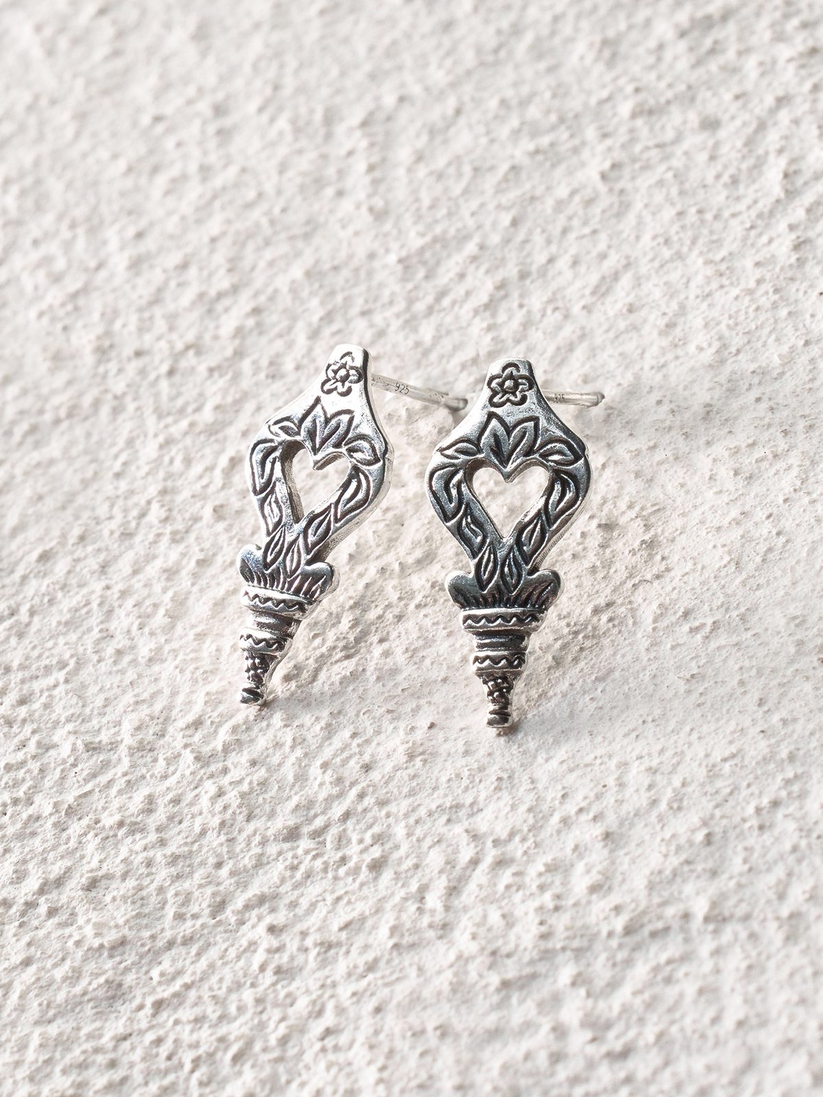Secret Heart Stud Earrings