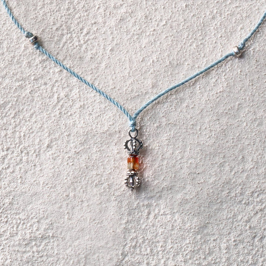 Agate Vajra Cord Necklace
