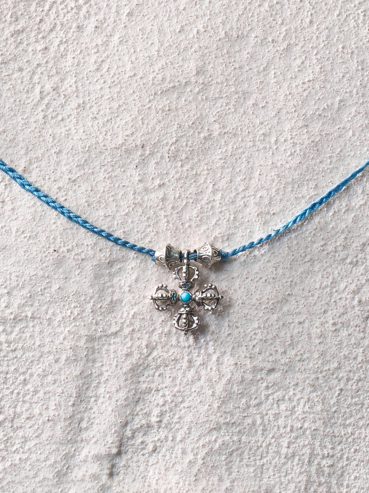 Cross Vajra Cord Necklace