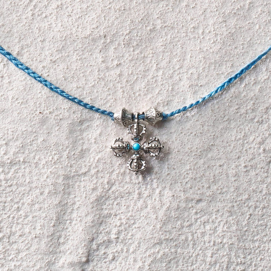 Cross Vajra Cord Necklace