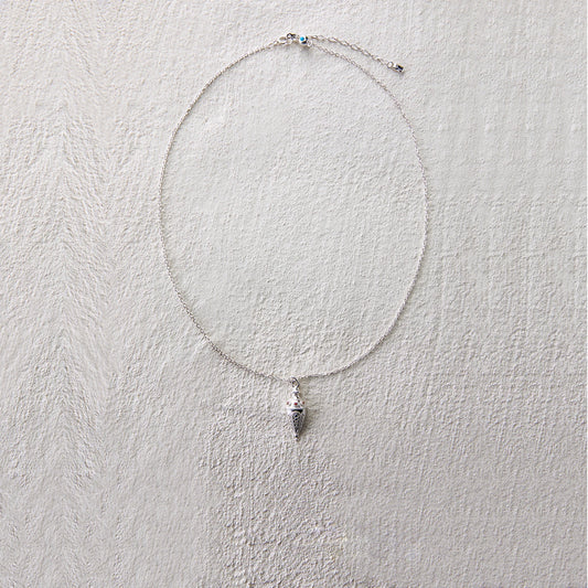 Elegant cone-shaped pendant necklace symbolizing protection and wishes