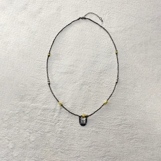 ensage-tokyo-seal-of-dawn-necklace-antique-925-sterling-silver-engraved-shield-pendant-yellow-glass-beads-agate