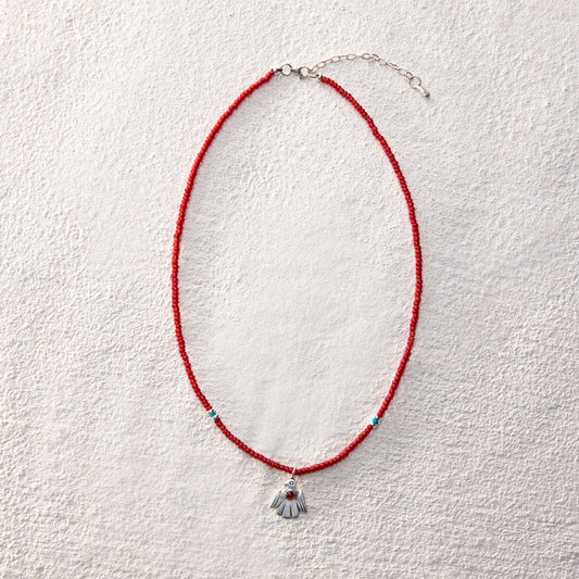 ensage-tokyo-thunderbird-necklace-925-sterling-silver-bird-pendant-red-agate-inlay-red-glass-beads