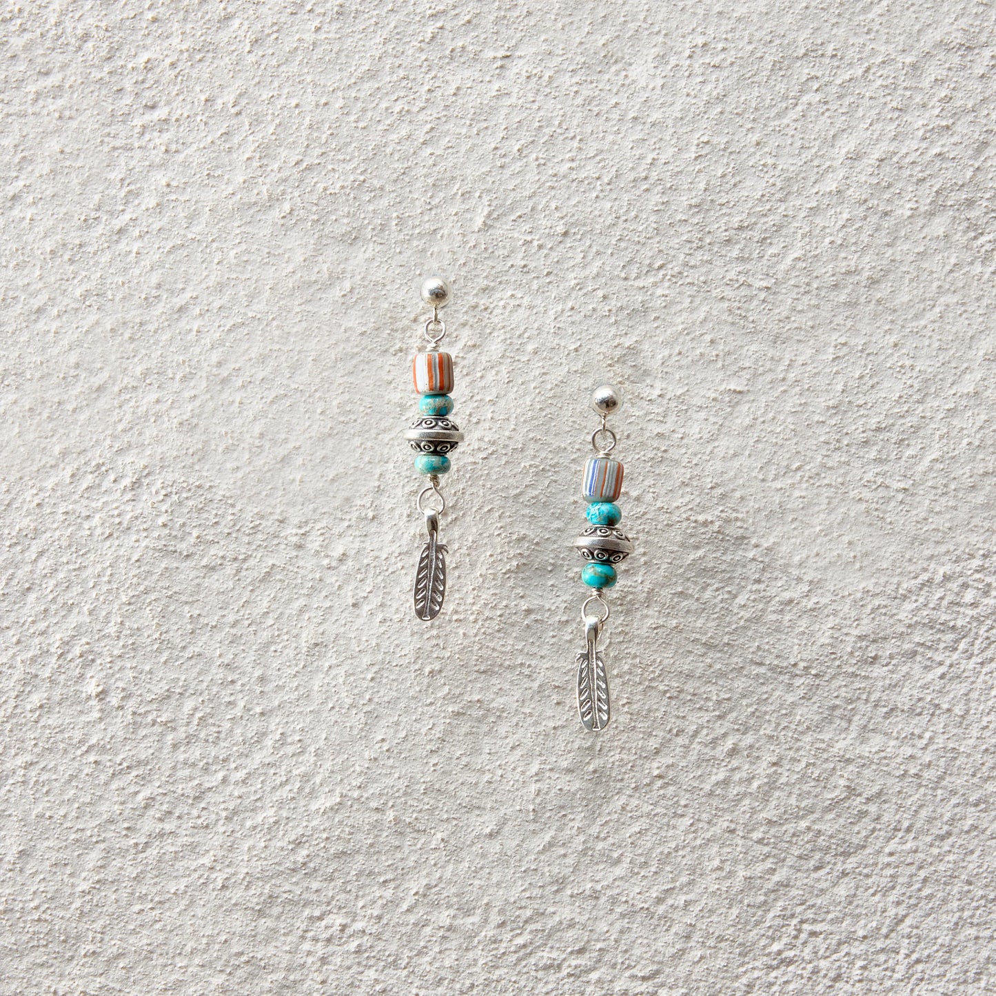 ensage-tokyo-turquoise-feather-dangle-earrings-925-sterling-silver-natural-turquoise-glass-beads-boho-style