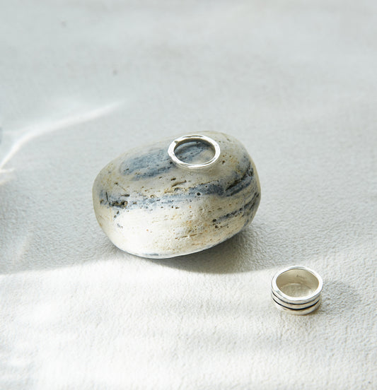 EnSage Wild Line Ring - side view - 925 Sterling Silver Ring