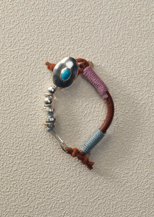 Turquoise Leather Cord Bracelet