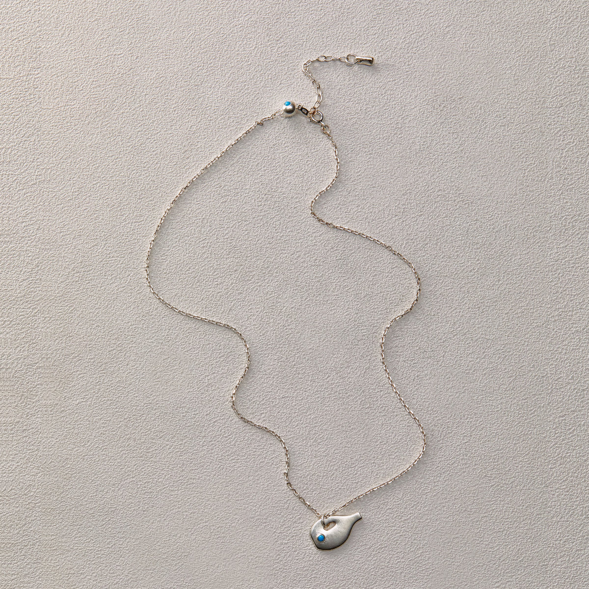 EnSage Turquoise Liquor Flask Necklace - side view - 925 Sterling Silver Necklace