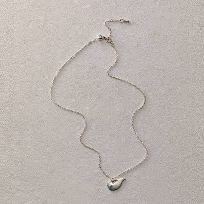 EnSage Turquoise Liquor Flask Necklace - side view - 925 Sterling Silver Necklace