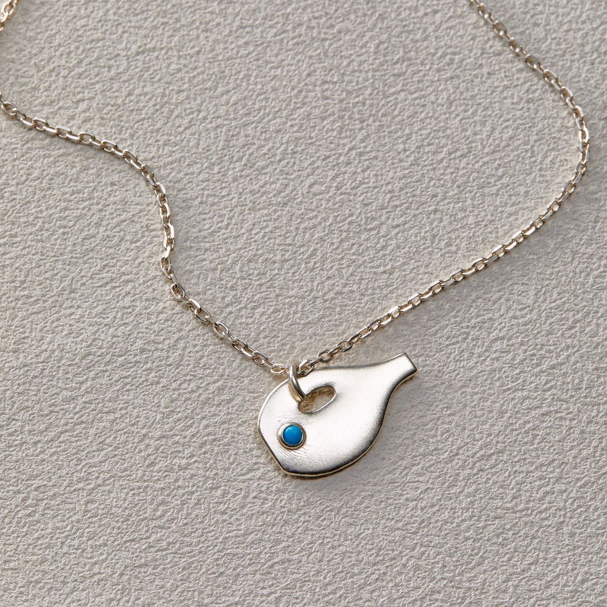 EnSage Turquoise Liquor Flask Necklace - 925 Sterling Silver Handmade Necklace