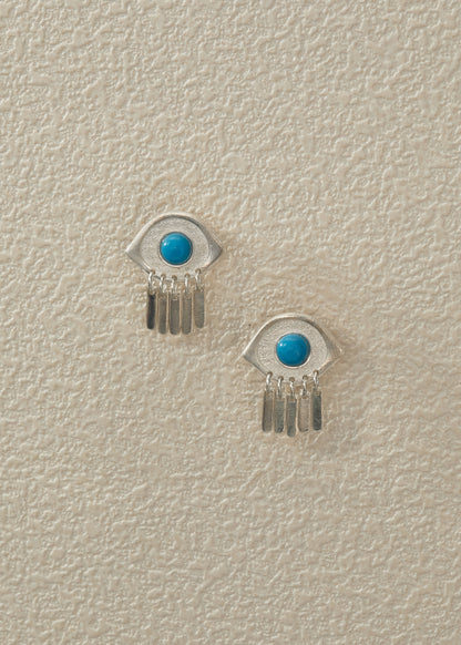 Turquoise Eye Stud Earrings