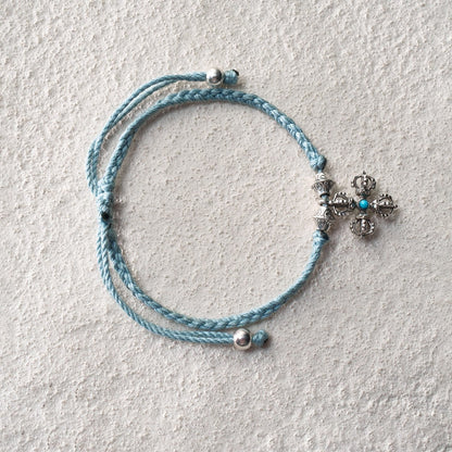 Cross Vajra Guardian Cord Bracelet