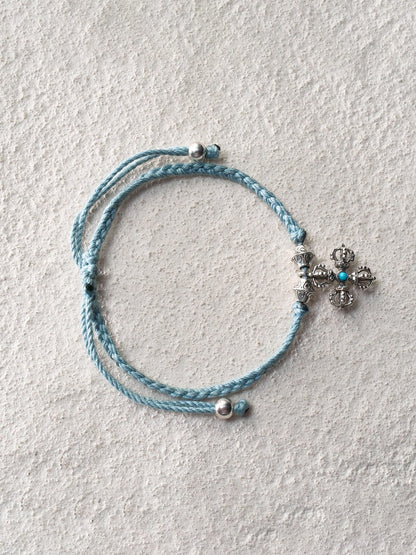 Cross Vajra Guardian Cord Bracelet