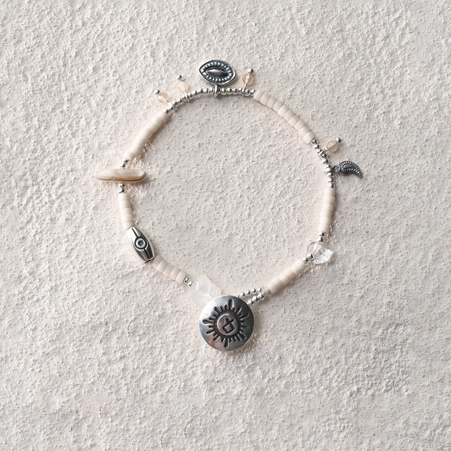 White Turquoise Crystal Bracelet
