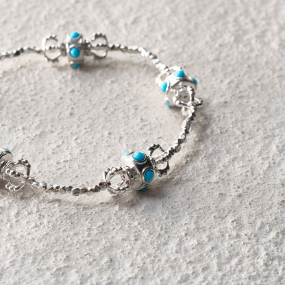 Silver Fragment Prayer Wheel Bracelet