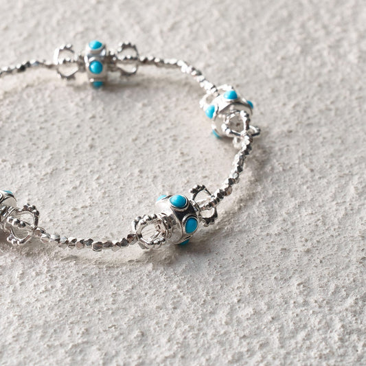 Silver Fragment Prayer Wheel Bracelet