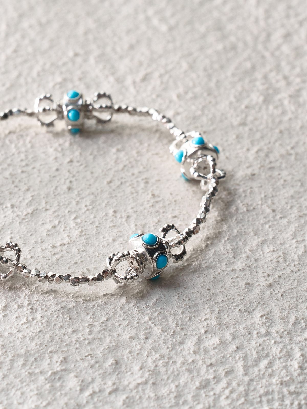 Silver Fragment Prayer Wheel Bracelet