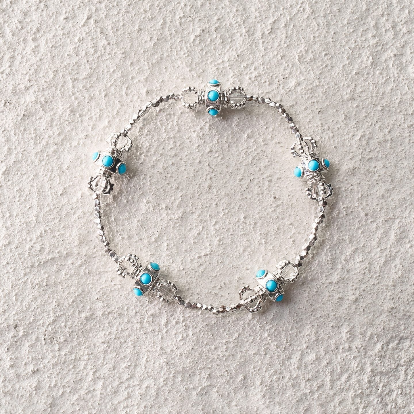 Silver Fragment Prayer Wheel Bracelet