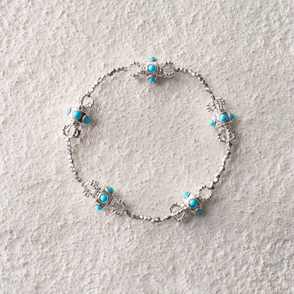 Silver Fragment Prayer Wheel Bracelet