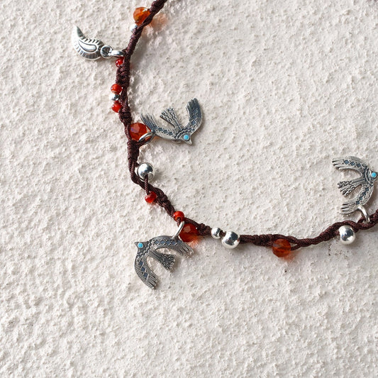Resting Bird Cord Bracelet