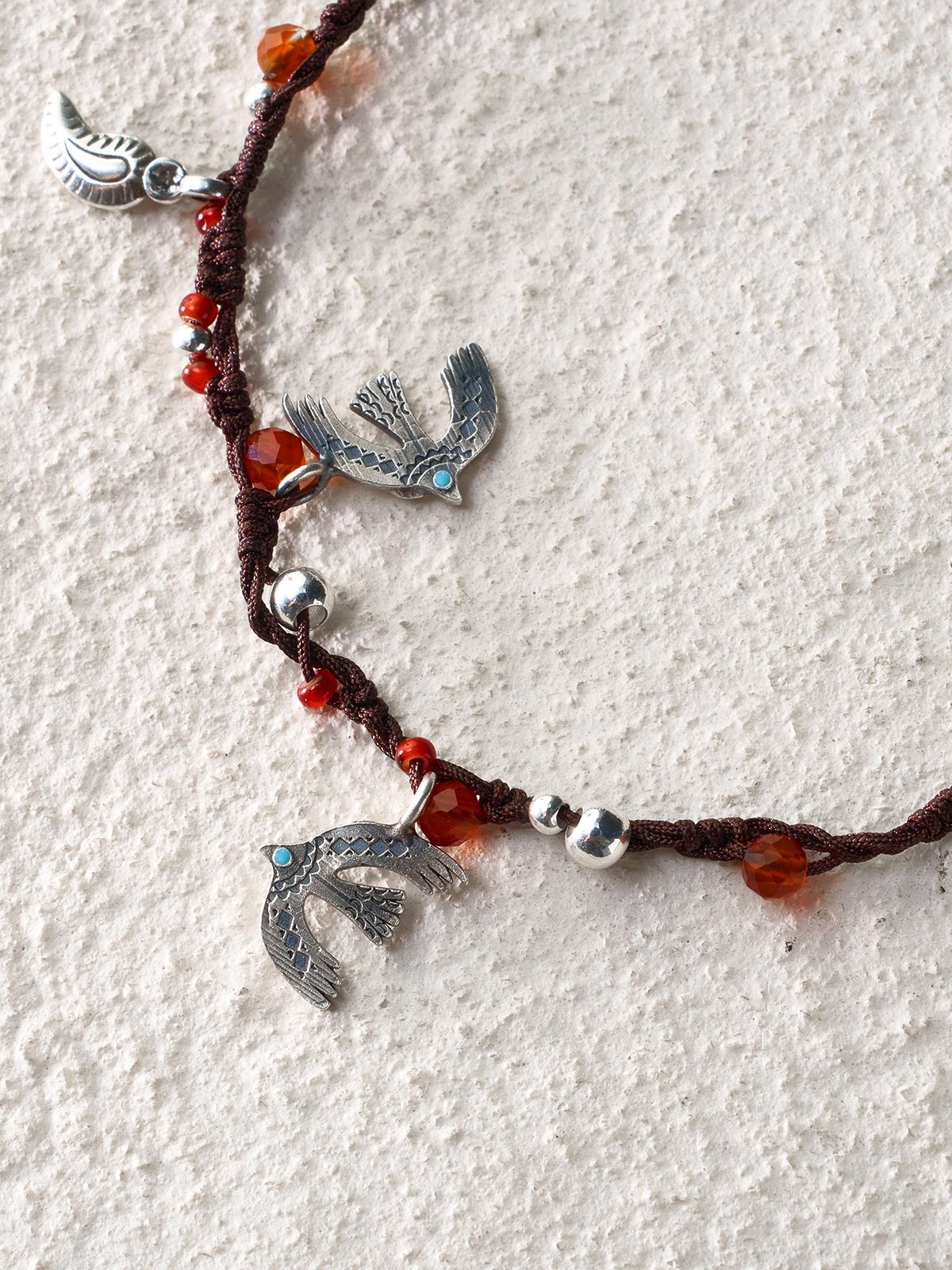Resting Bird Cord Bracelet