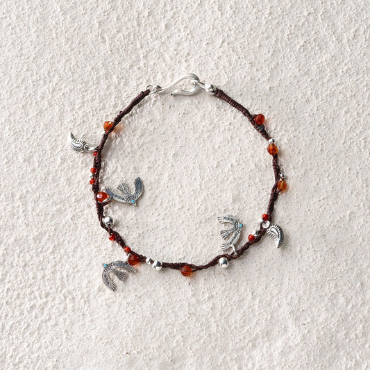Resting Bird Cord Bracelet