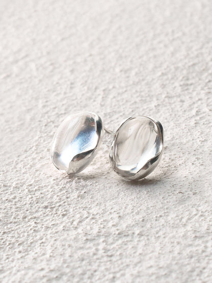 Clear Flowing Light Stud Earrings