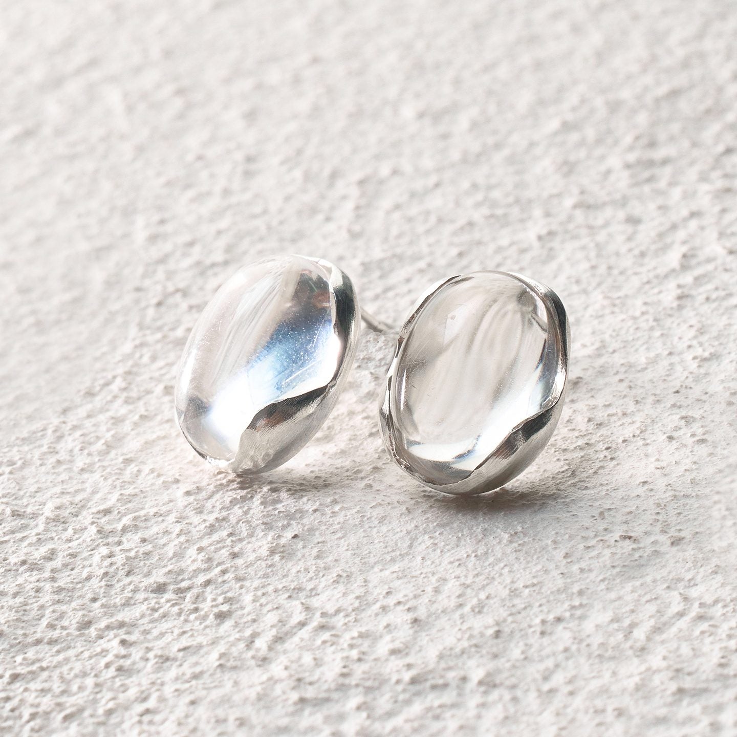 Clear Flowing Light Stud Earrings