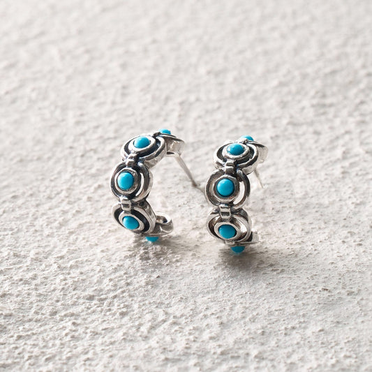 Small Round Stud Earrings Large