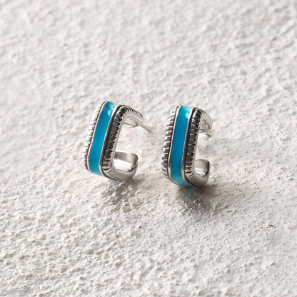 Vintage Small Square Stud Earrings