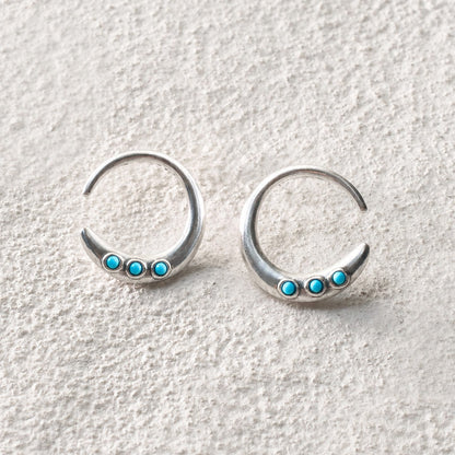 Crescent Moon Stud Earrings