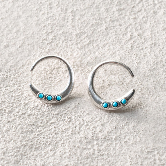 Crescent Moon Stud Earrings