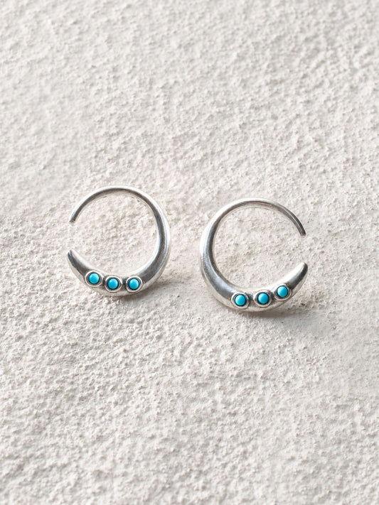 Crescent Moon Stud Earrings