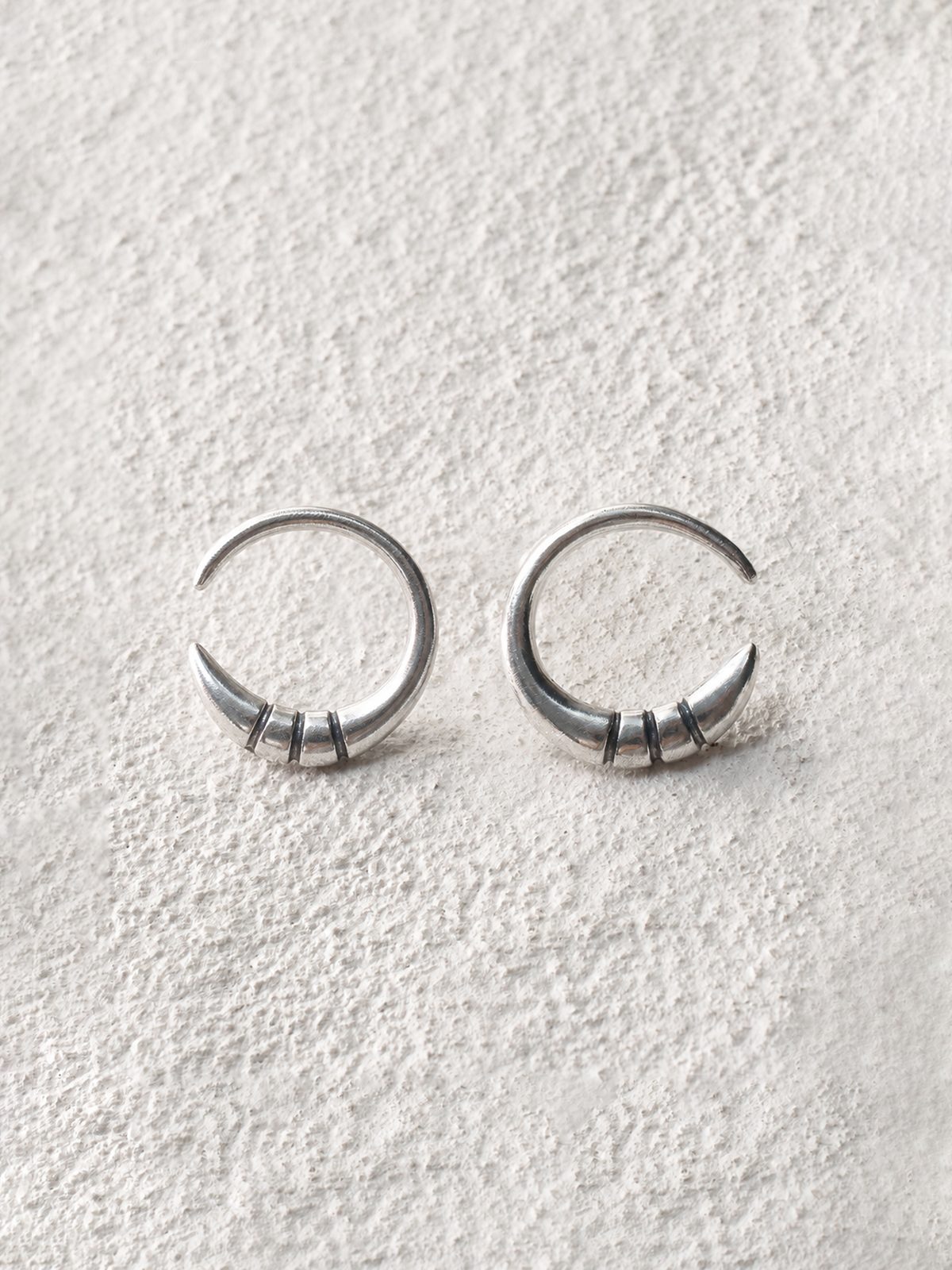 Shadow Moon Stud Earrings