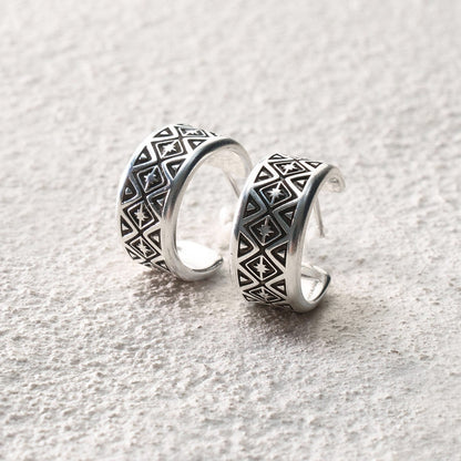 Totem Hoop Earrings Wide