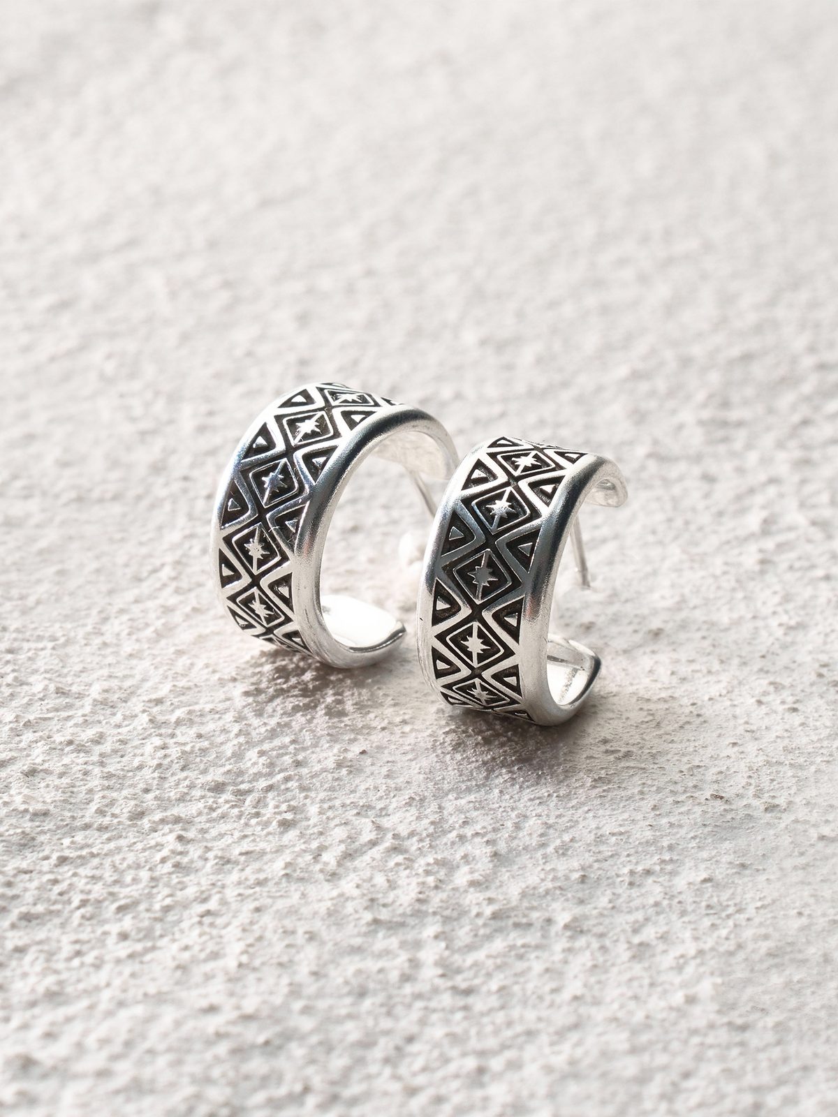 Totem Hoop Earrings Wide
