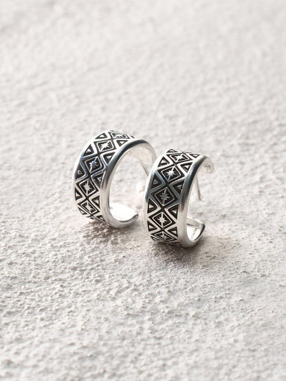 Totem Hoop Earrings Wide