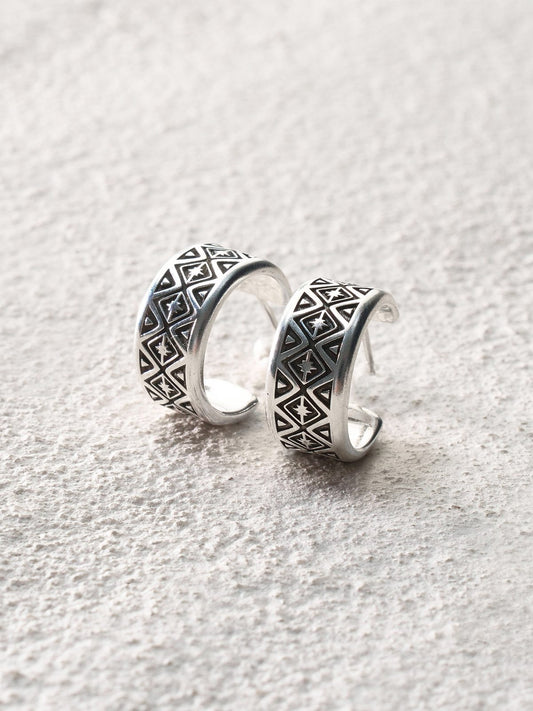 Totem Hoop Earrings Wide