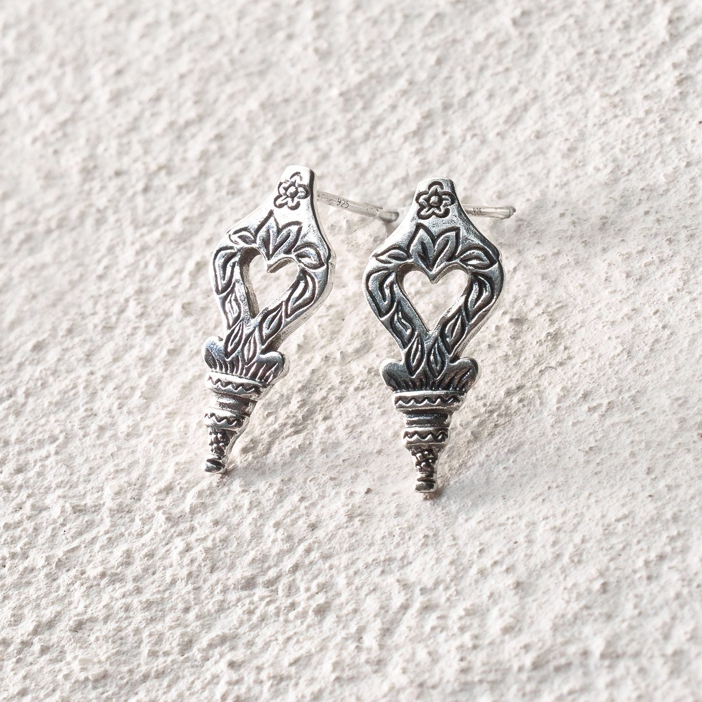 Secret Heart Stud Earrings
