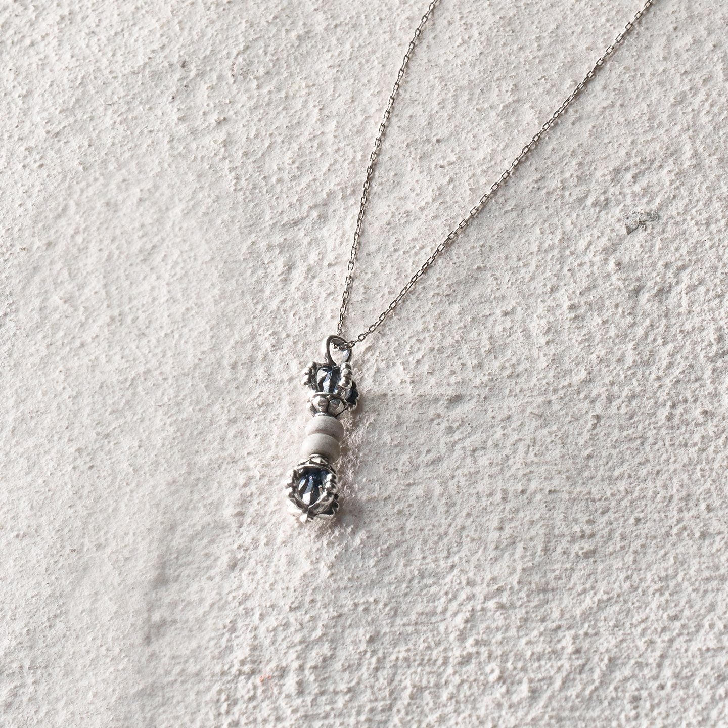 White Turquoise Vajra Necklace