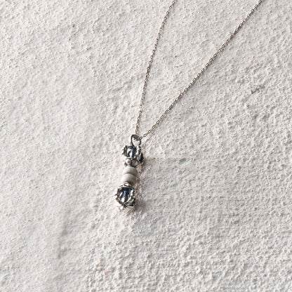 White Turquoise Vajra Necklace