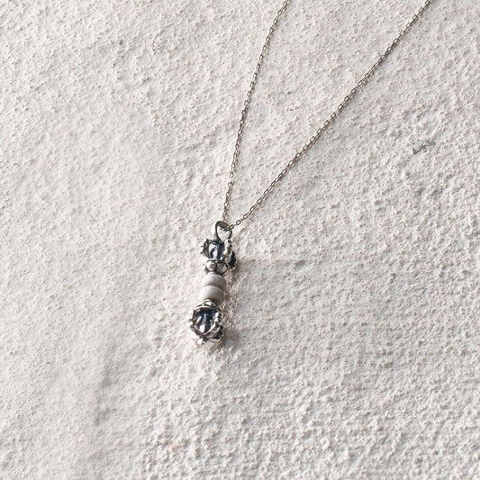 White Turquoise Vajra Necklace