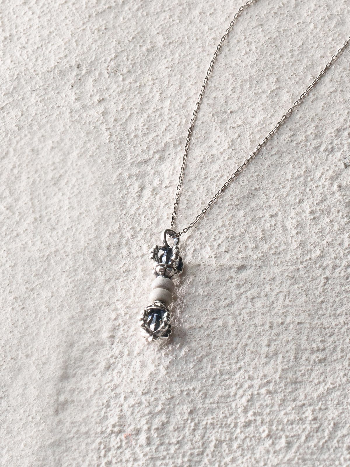 White Turquoise Vajra Necklace